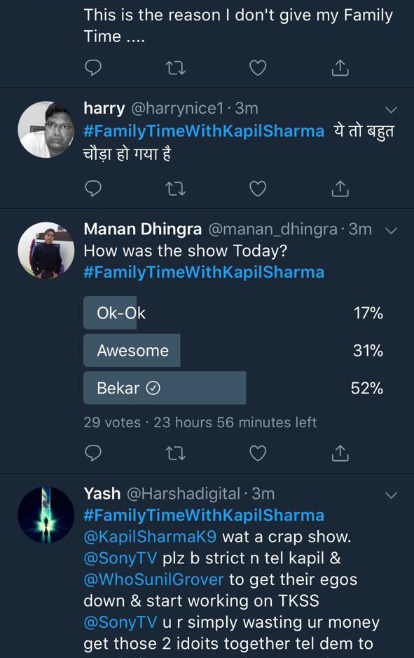 trollers commenting on kapil new show