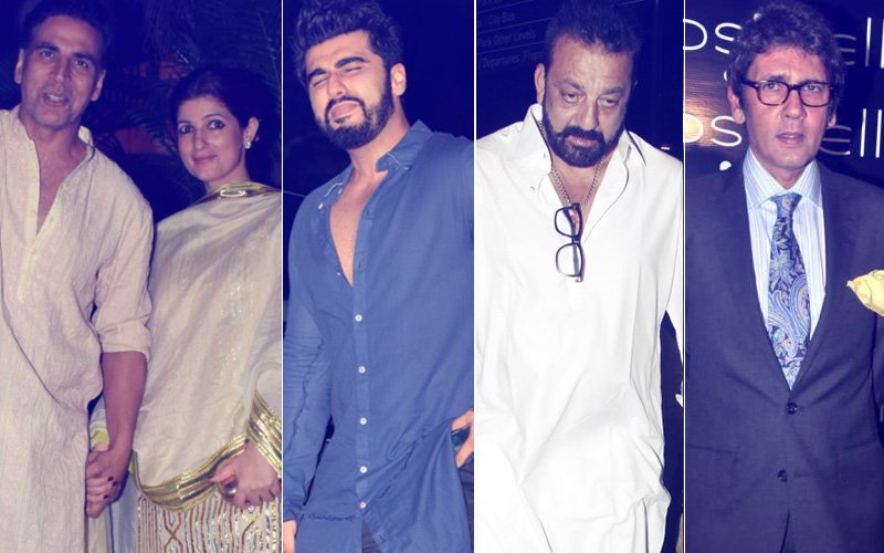 PARTY TIME: Akshay-Twinkle, Arjun At A Birthday Bash; Sanjay Hangs Out With Kumar Gaurav