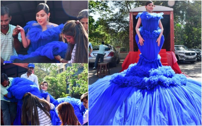 OMG! Uorfi Javed Stuns In A 100 Kg-Gown, Travels By Tempo In Mumbai; Netizens Say 'Yeh Kuch Bhi Kar Sakti Hai' - WATCH