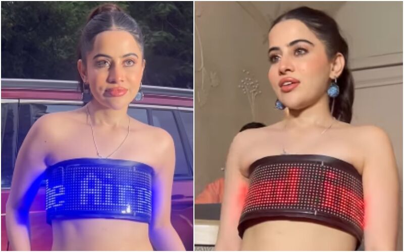 Uorfi Javed Impresses Fans With ‘LED Display Top’ During A Recent Outing; Netizens Say, ‘All Red Carpet And Met Gala Is Fail’