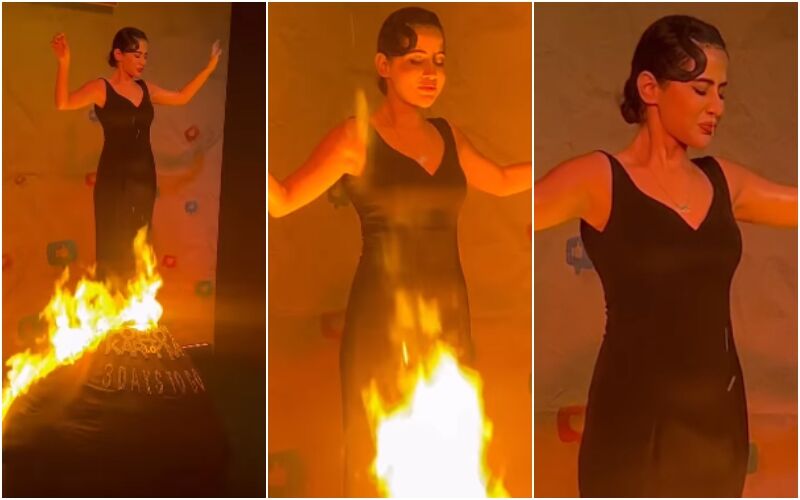 SHOCKING! Uorfi Javed Burns Off Her Eyebrow-Lashes During ‘Follow Kar Lo Yaar’ Promotions; Actress She Sets Her Dress On FIRE- Video INSIDE