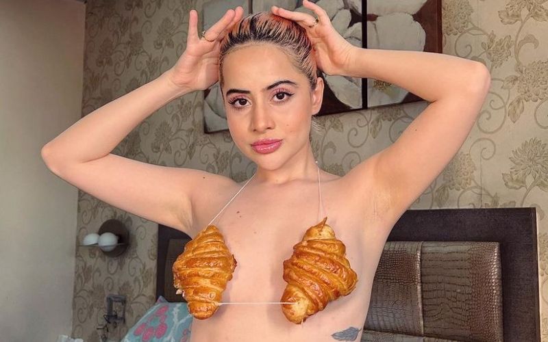 Uorfi Javed Covers Her N*ps With Croissants As She Flaunts Her Bare Body; Netizens Say, ‘Yahi Baki Rah Gyaa Tha Pahnne Ko’