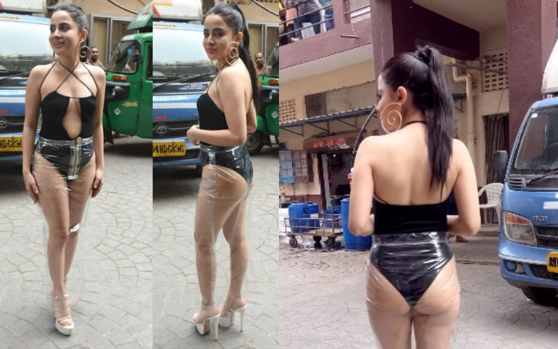 OMG! Uorfi Javed Shows Off Her Butt In Public As She Makes A Dress Out Of Dining Table Cover; Angry Netizens Call Her ‘Shameless’