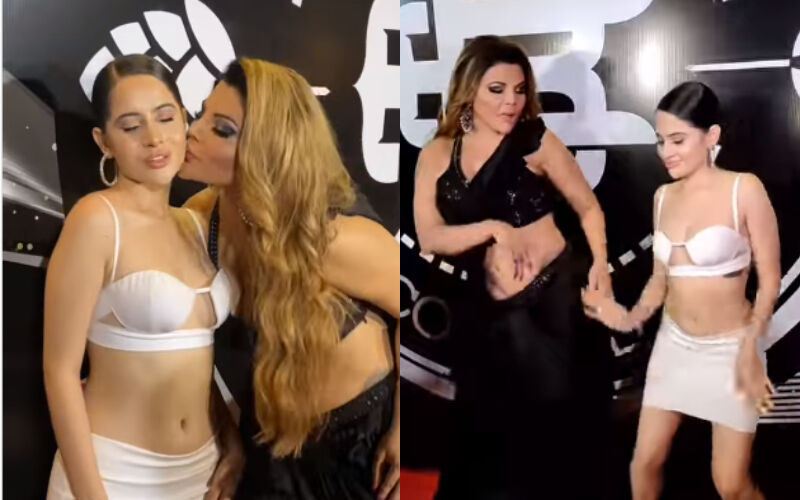 Urfi Javed-Rakhi Sawant Get TROLLED As Controversy Queen KISSES The Actress; Netizen Says, ‘Two Circus Jokers Together' –See VIDEO