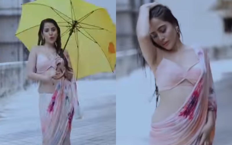 Urfi Javed Does A Sexy Rain Dance In See-Through Saree, Shows off Her Hot Moves; Fan Says, 'Pani Mai Aag Laga Di'-See VIDEO