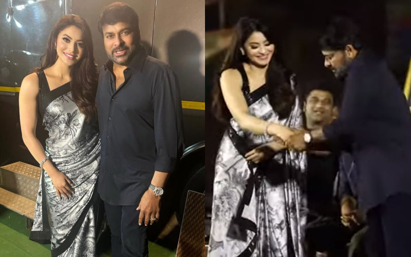 OMG! Chiranjeevi FLIRTS With Urvashi Rautela At Waltair Veerayya’s Press Meet; Megastar Says, ‘I Was Very Excited To Work With Her’- WATCH VIDEO