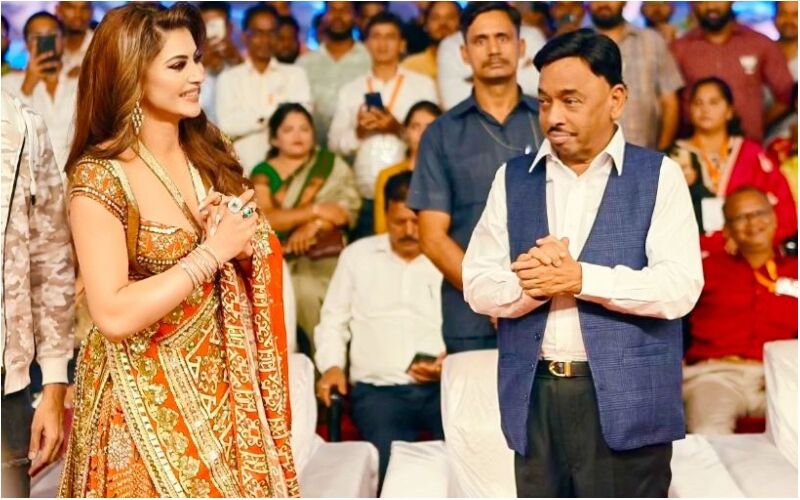 Urvashi Rautela Wears Lehenga Worth A WHOPPING Rs 7 Lacs In A Public Event Lwith Former Maharashtra CM Narayan Rane