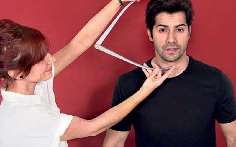 varun dhawan getting measurements taken for madame tussauds