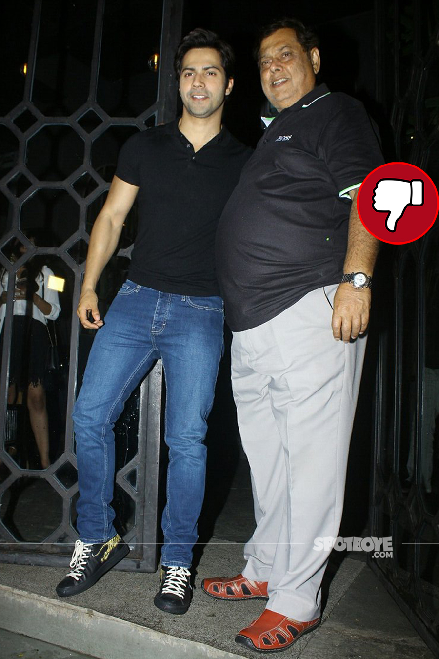 varun dhawan with dad david dhawan the korner house