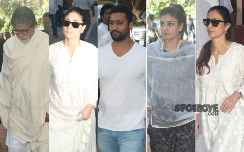 Veeru Devgan's Prayer Meet: Amitabh Bachchan, Kareena Kapoor Khan, Vicky Kaushal And Other Celebs Pay Their Condolences