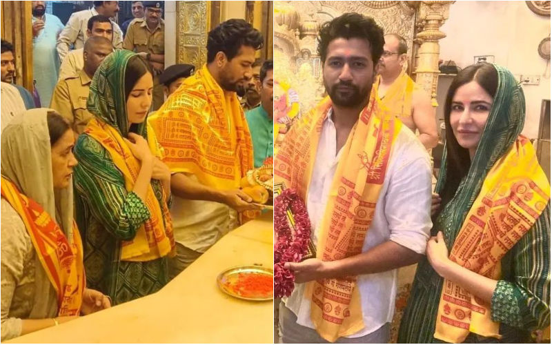Katrina Kaif-Vicky Kaushal Seeks Blessings Of Lord Ganesha At Mumbai’s Siddhivinayak Temple- See PICS