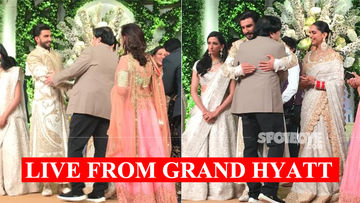 Deepika Padukone-Ranveer Singh Mumbai Wedding Reception: SpotboyE Editor Vickey Lalwani Congratulates Couple On Stage – 15 Pictures And 1 Video