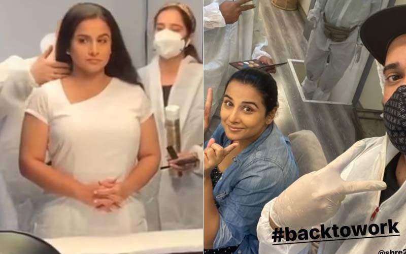 Vidya Balan Is Back On Sets, Shares BTS Videos And Pictures As She Resumes Work With Proper COVID-19 Precautions