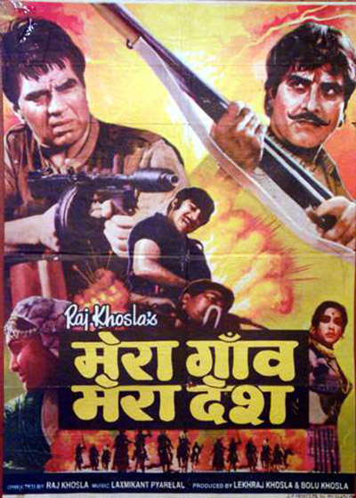 vinod khanna on the poster of mera gaon mera desh