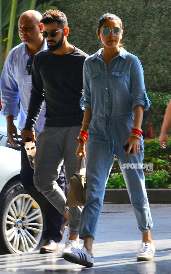 virat and anushka arrive at st regis for their reception