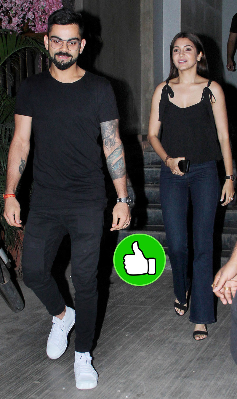 virat kohli and anushka sharma post having dinner