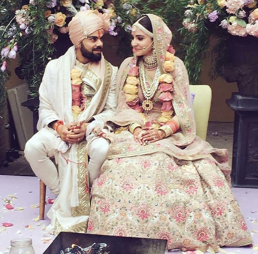 virat kohli anushka sharma wedding attire