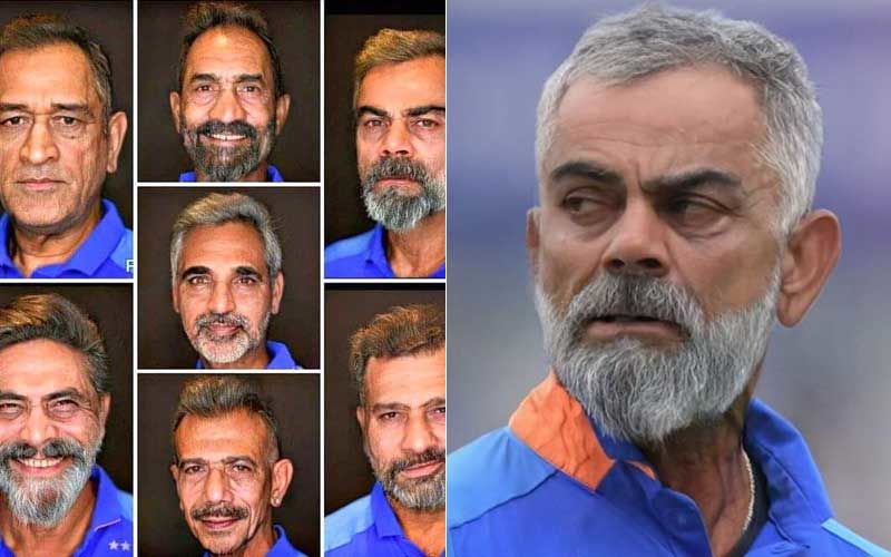 Mighty Hot At 80! Virat Kohli, MS Dhoni And Ravindra Jadeja’s FaceApp Challenge Pictures Are Pure Gold