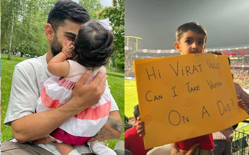 'Can I Take Vamika On Date?' Little Kid’s Message For Virat Kohli During IPL Match Faces Backlash; Angry Netizens Say ‘Famous Hone Ke Liye Kuch Bhi’