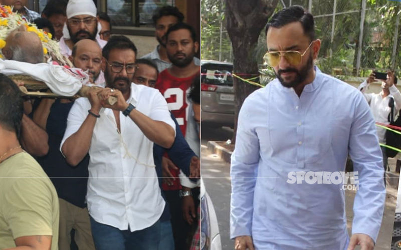 Veeru Devgan Demise: Saif Ali Khan Meets Ajay-Kajol At Their Residence To Offer Condolences