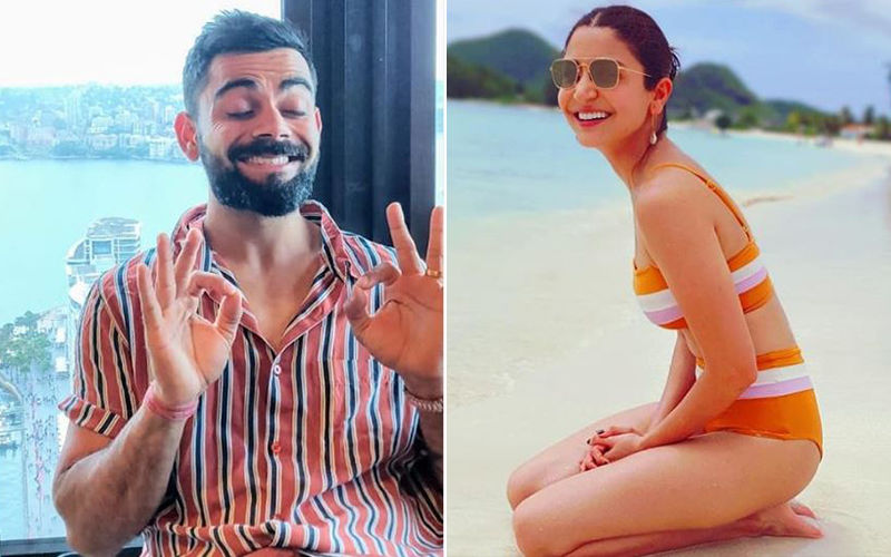 Virat Kohli Is Awestruck As His Wife Anushka Sharma Flaunts Her Perfectly Toned Body In An Orange Bikini