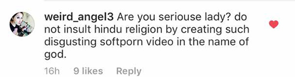 weird angel3 comments on sofia hayat video