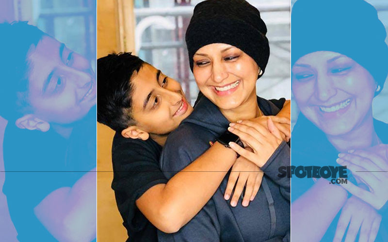 Son Ranveer Hugs Ailing Mom Sonali Bendre At Sloan Kettering Cancer Centre