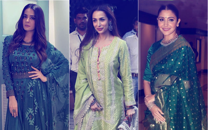 Navratri 2018 Day 3 Colour, Green: Take Cue From Surveen Chawla, Anushka Sharma, Malaika Arora's Enviable Outfits