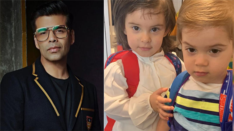 Karan Johar’s Kids Yash And Roohi Are Off To School And Papa Shares The First Pic