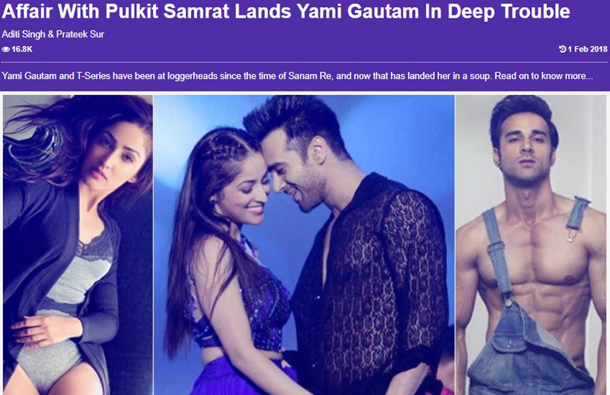 yami gautam s affair with pulkit samrat