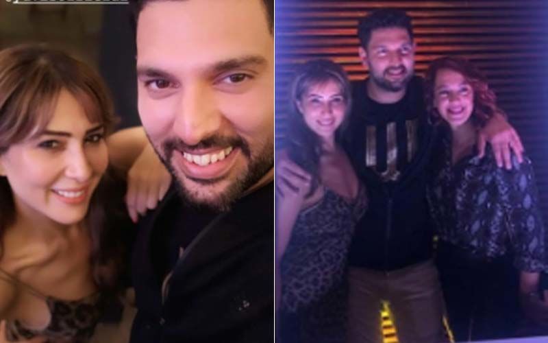 Kim Sharma Enters Yuvraj Singh's Party In Style And An Excited Uproar Follows! Exes Are Now Buddies!!