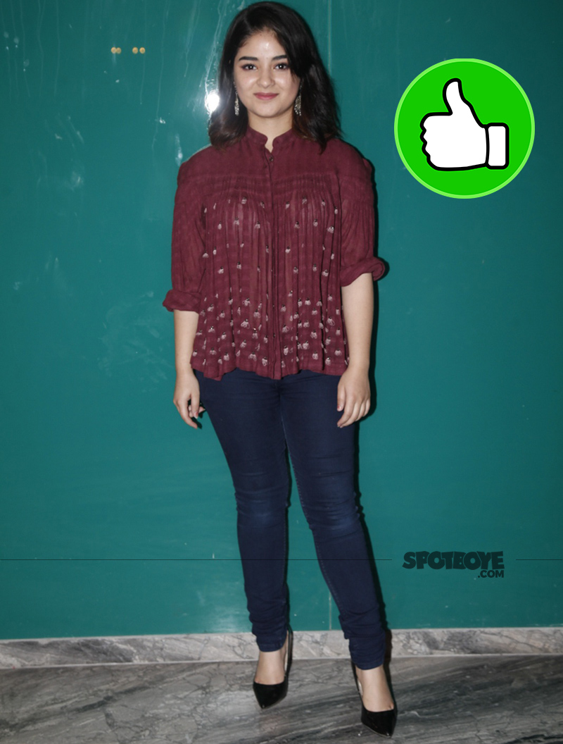 zaira wasim at the success party of her movie secret superstar