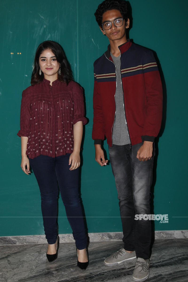 zaira wasim snapped with tirth sharma